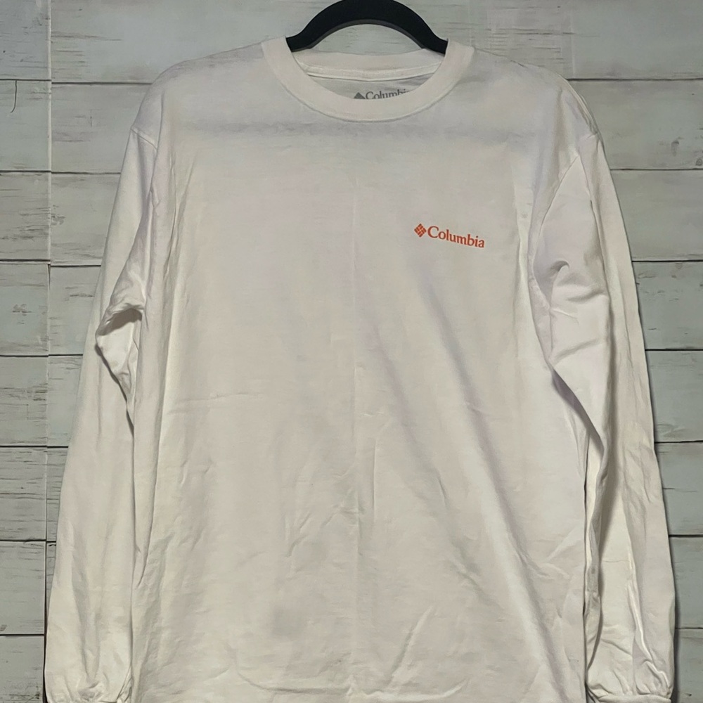 Columbia Men's Classic White Long Sleeve Tee